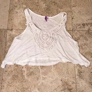 White crop tank top